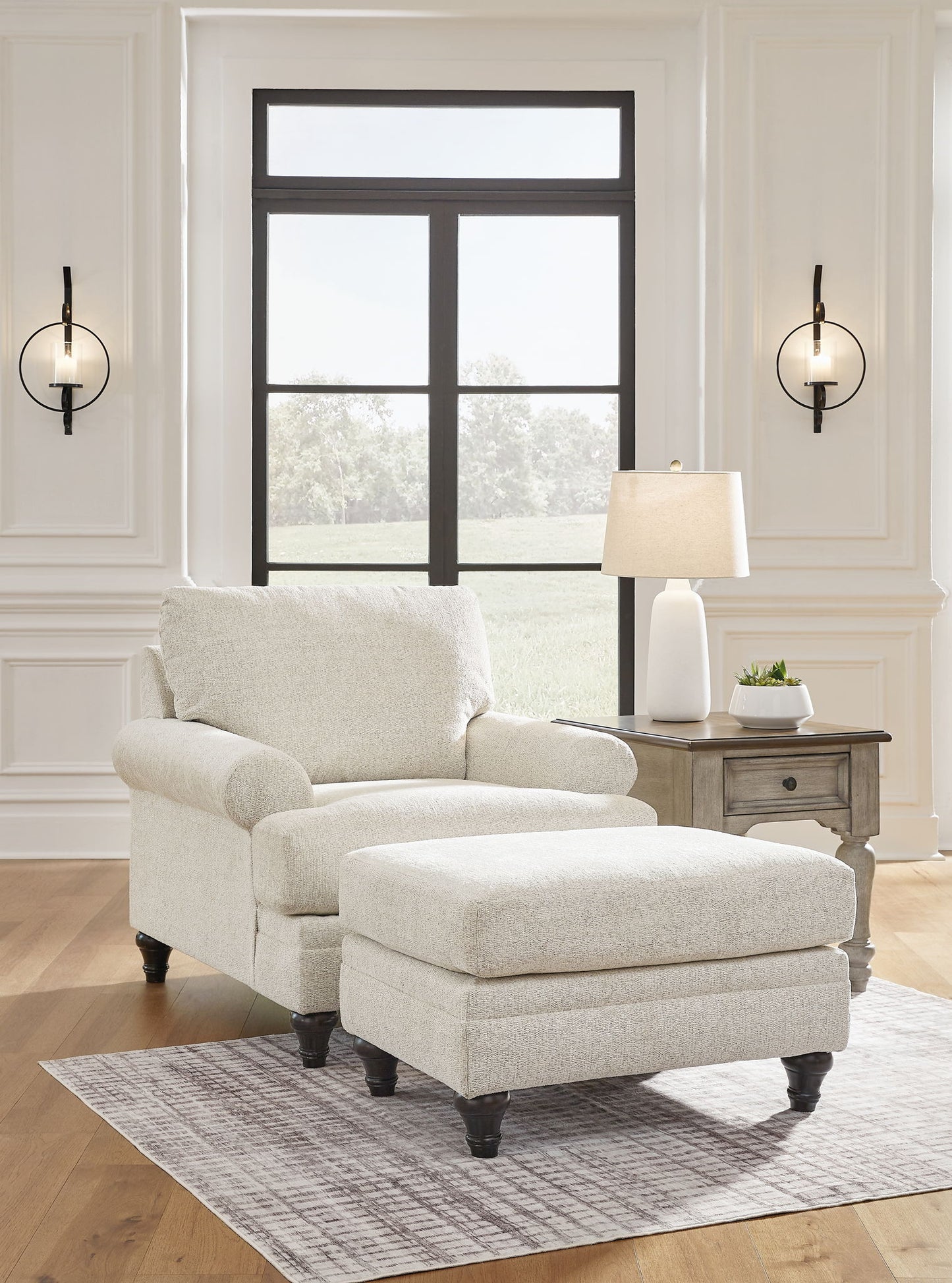 Valerani - 2 Pc. - Chair, Ottoman - Sandstone