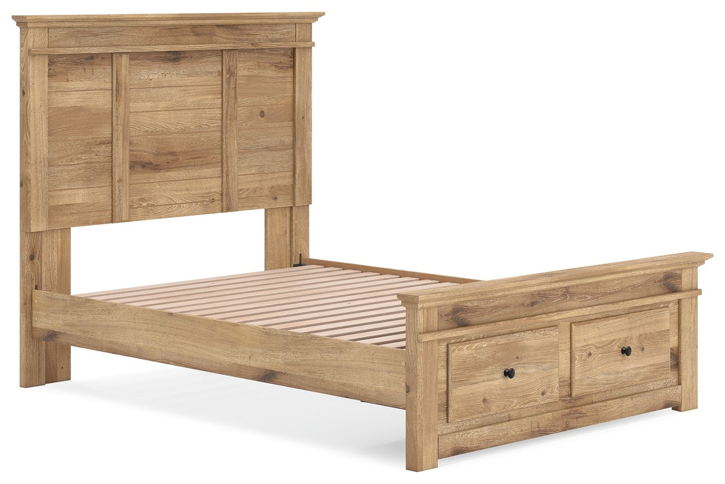 Makidern - Panel Storage Bed With Storage Footboard