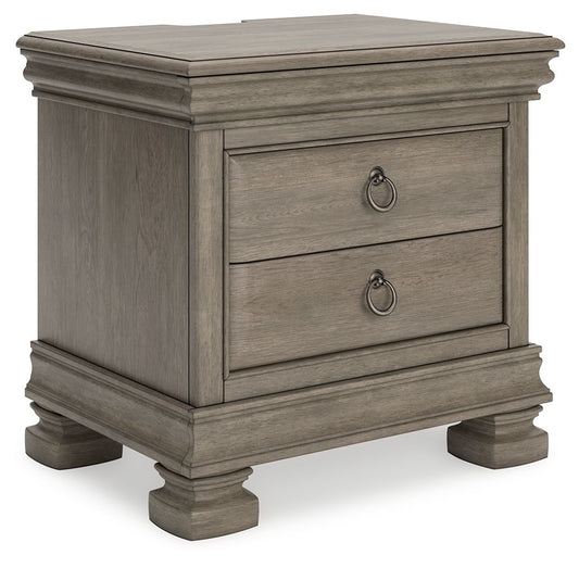 Lexorne - Three Drawer Night Stand - Gray