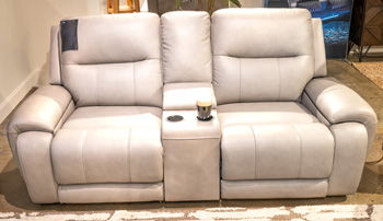 Real Moments - Power Reclining Loveseat With Audio Seating - Ash
