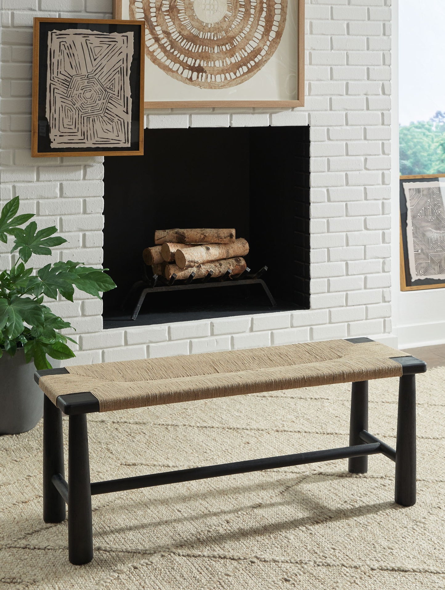 Acerman - Accent Bench - Black / Natural
