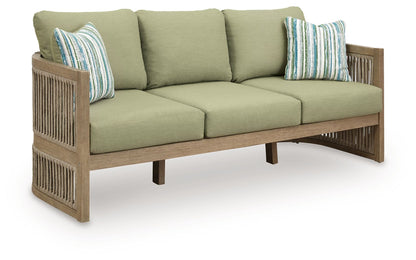 Serena Shores - Sofa With Cushion - Beige / Green