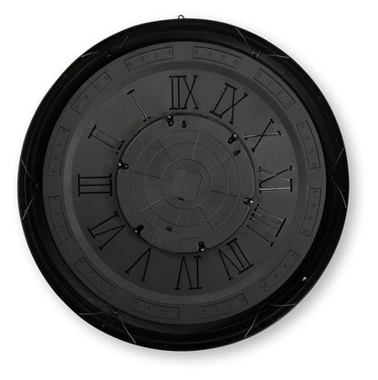 Dairton - Wall Clock - Black / Gold Finish
