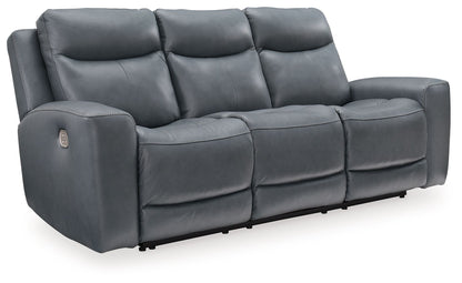 Mindanao - 2 Pc. - Power Reclining Sofa, Power Reclining Loveseat with Console - Steel