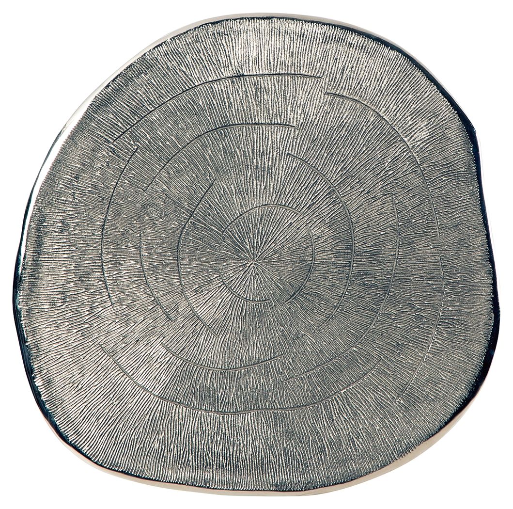 Laverford - Round End Table - Chrome / Black