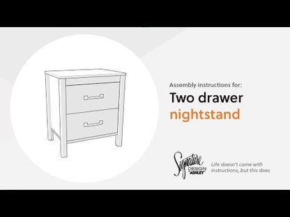 Battelle - Two Drawer Night Stand - Tan